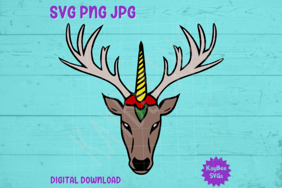 Download Unicorn Horn Reindeer Face SVG PNG JPG - Unicorn horn Collection