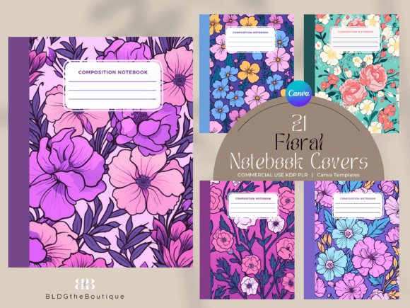 Download Floral Composition Notebook Covers KDP - Notebook Collection