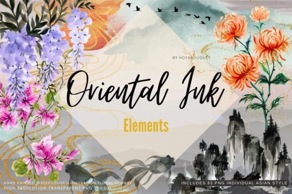 Download Oriental Ink Elements - Elements Collection