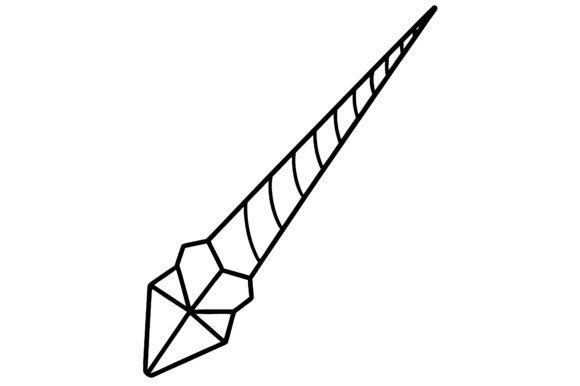Download Unicorn Horn Made of Crystals Coloring - Unicorn horn Collection