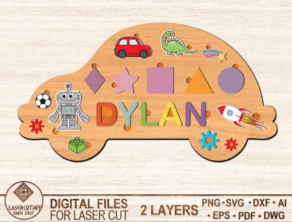 Download Custom Name Boy Shape Puzzle Laser Cut - Premium Resources