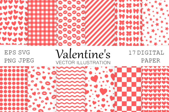 Download Valentines Red Digital Paper SVG - Premium Resources
