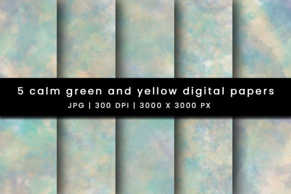 Download Calm Green and Yellow Digital Papers - Yellow digital papers Collection