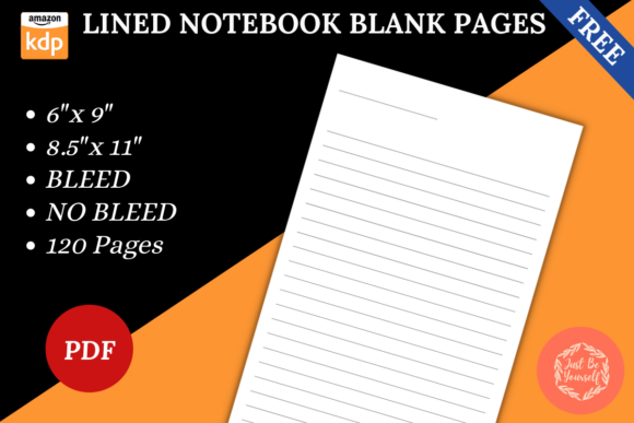 Download FREE Lined Notebook Blank KDP Interior - Notebook Collection