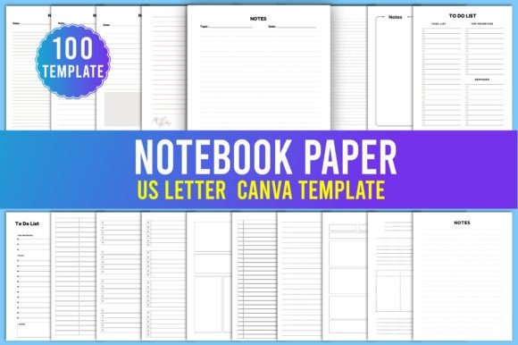 Download Notebook Paper Mega Bundle KDP Interiors - Notebook Collection