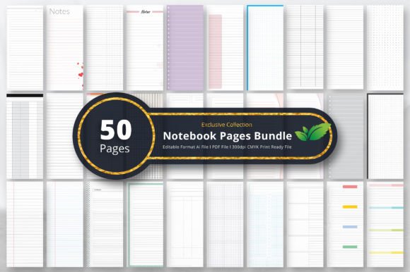 Download Notebook Pages Bundle - Notebook Collection
