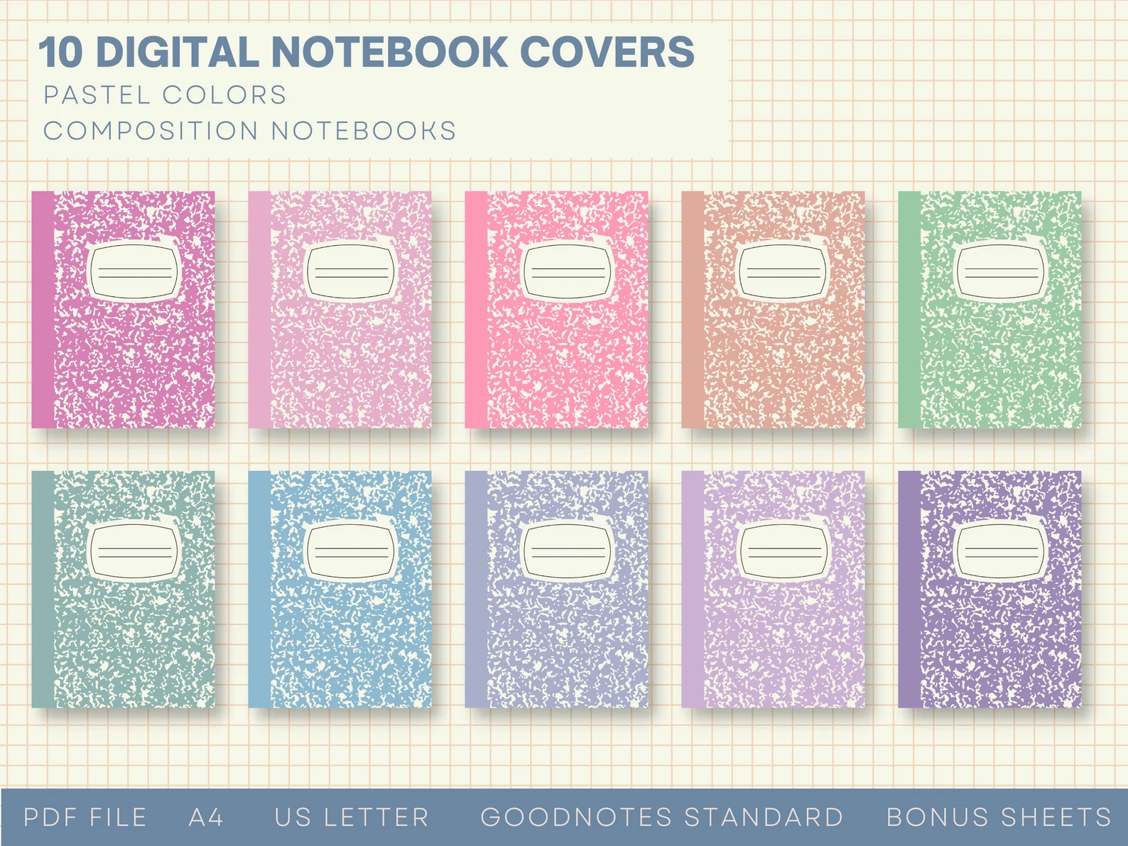 Download Pastel Composition Notebook Covers - Notebook Collection