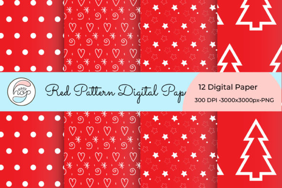 Download Red Digital Paper - Premium Bundle