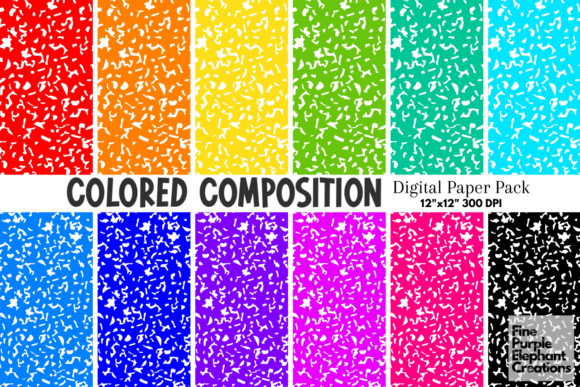 Download Colored Composition Notebook Pattern KDP - Notebook Collection