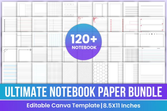 Download Ultimate Notebook Paper Bundle Canva - Notebook Collection