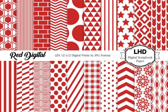 Download Red Digital Paper Pack - Red digital paper Collection