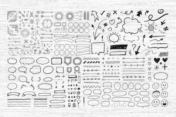 Download Hand Drawn Doodle Elements Collection - Elements Collection
