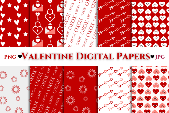 Download Valentines Day Red Digital Paper - Premium Resources