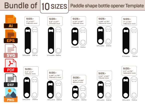 Download Paddle Shape Bottle Opener Template - Shape Collection