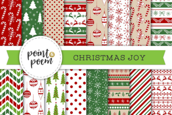 Download Christmas Nordic Green Red Digital Paper - Red digital paper Collection