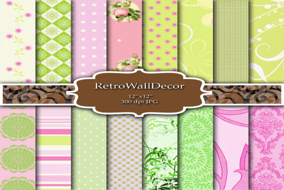 Download Mint and Pink Digital Papers - Pink digital papers Collection