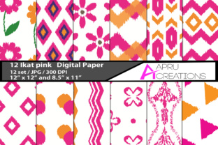 Download Ikat Pink Digital Papers - Pink digital papers Collection